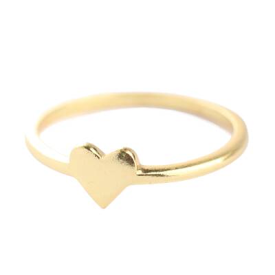 Muja Juma Ring gold mit kleinem Herz 56