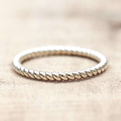 Muja Juma: Ring silber Plain gedreht 54