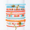 Lumisha: Armband Anon handgeknüpft rot-türkis 4mm orange Anhänger Medallion gold