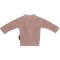 Baby Strickjacke aus weicher Bio Baumwolle in rosa glatt gestrickt