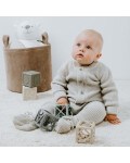 Babykleidung aus Strick in warm linen Jacke zum Kombinieren