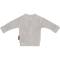 Baby Strickjacke aus weicher Bio Baumwolle in warm linen glatt gestrickt