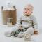 Babykleidung aus Strick in warm linen Jacke zum Kombinieren