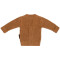 Baby Strickjacke aus weicher Bio Baumwolle in caramel glatt gestrickt