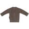 Baby Strickjacke aus weicher Bio Baumwolle in mokka glatt gestrickt