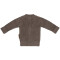 Baby Strickjacke aus weicher Bio Baumwolle in mokka glatt gestrickt