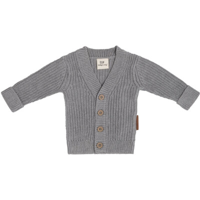 Babys Only: Baby Strickjacke Bio-Baumwolle grau Soul 56
