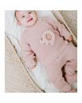 Babys Only: Babykleidung Pullover gestrickt in rosa mit Strickhose kombiniert