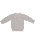 Pullover in warm linen mit kleiner Knopfleiste und Druckknöpfen