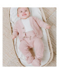 Babys Only: Babykleidung Hose gestrickt in rosa mit Strickjacke kombiniert