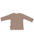 Pullover in braun aus Jersey mit Druckknöpfen auf der Schulter aus der Serie Melange