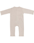 Babystrampler in warm linen aus Jersey aus der Serie Melange mit kleiner Tasche auf der Rückseite