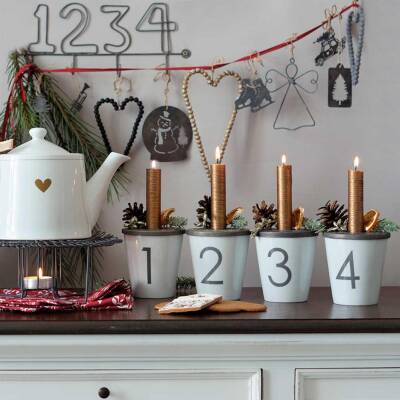 Krasilnikoff Advents-Becher Happy Mug 1-4