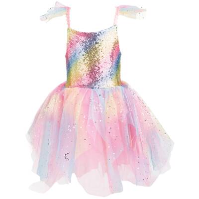 Great Pretenders: Feenkleid Regenbogen mit vielen Pailletten für Kinder von 5-6 Jahren