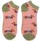 Miss Sparrow: Bambus Sneaker Socken Dackel rosa