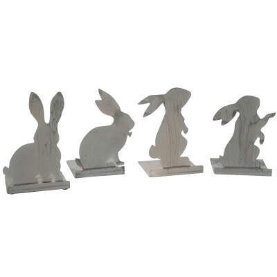 Krasilnikoff: Hase Zink Dekoständer 13cm 3.