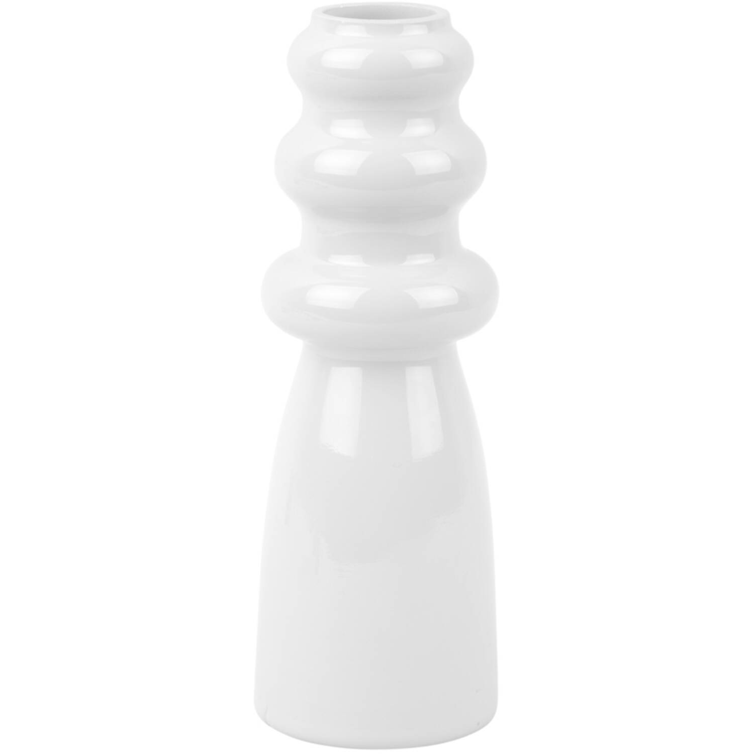 Present Time Vase Glas weiß 20,5cm hoch Sparkle Bottle