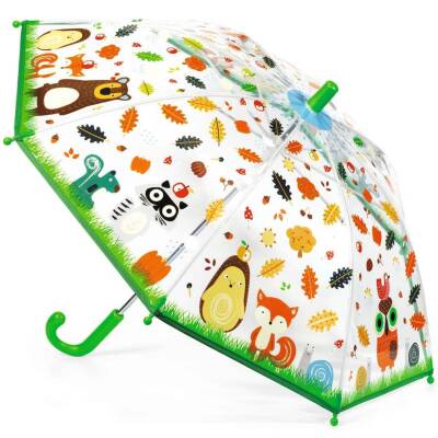 Djeco: Regenschirm transparent Waldtiere D68cm