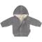 Babys Only: Baby Strickjacke Kapuze+Teddyfutter grau 68