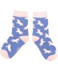 Miss Sparrow: Kinder Socken Bambus Einhorn denim