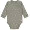 Lässig: Babybody Langarm Bio Baumwolle Speckles oliv 12-24M - 86/92