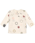 Lässig: Wickel-Shirt Langarm Bio Baumwolle Circles 0-2 Monate - 50/56