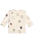 Lässig: Langarmshirt mit Wickelverschluss für Säuglinge aus Biobaumwolle Creme