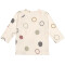 Lässig: Langarmshirt mit Wickelverschluss für Säuglinge aus Biobaumwolle Creme