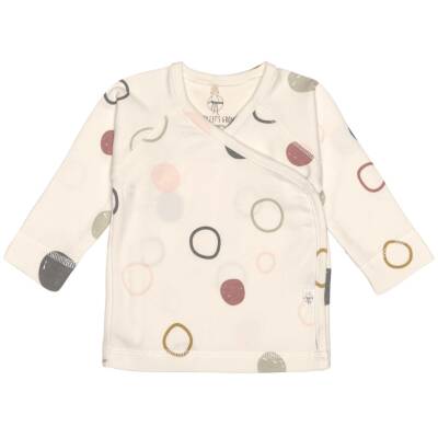Lässig: Wickel-Shirt Langarm Bio Baumwolle Circles 3-6 Monate - 62/68