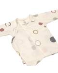 Lässig: Langarmshirt fürs Baby in creme mit feinen Kreisen