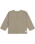 Lässig: Muslin Hemd Langarm Bio Baumwolle oliv 2-4 Jahre-98-104