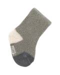 Lässig: Babysöckchen in grau-oliv mit Frotteeflausch