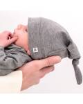 Cloby: Babymütze Bambus-Bio-BW UV-Schutz grau Knot...