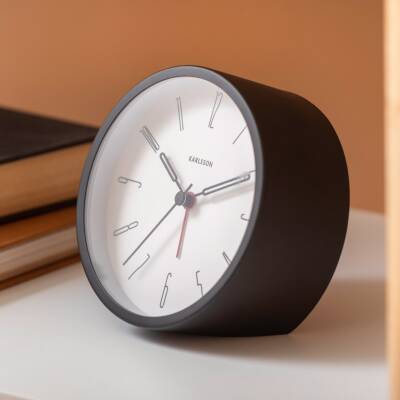 Karlsson Wecker Belle Numbers schwarz Ø 11 cm