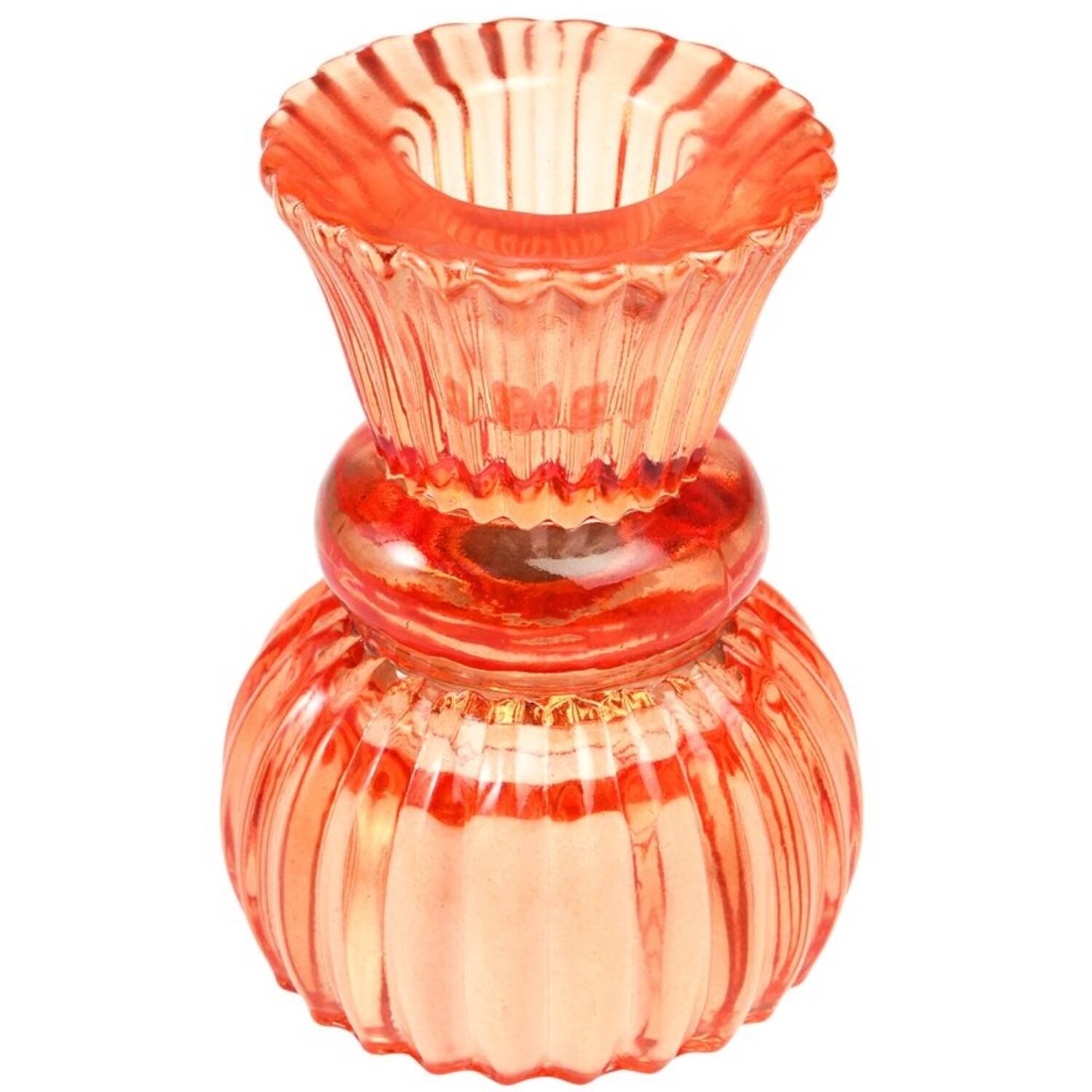 Rex London Kerzenhalter Glas orange für Stabkerzen und Teelichter