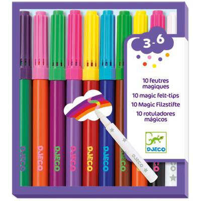 Djeco: Magische Filzstifte 10 Stifte von 3-6 Jahren