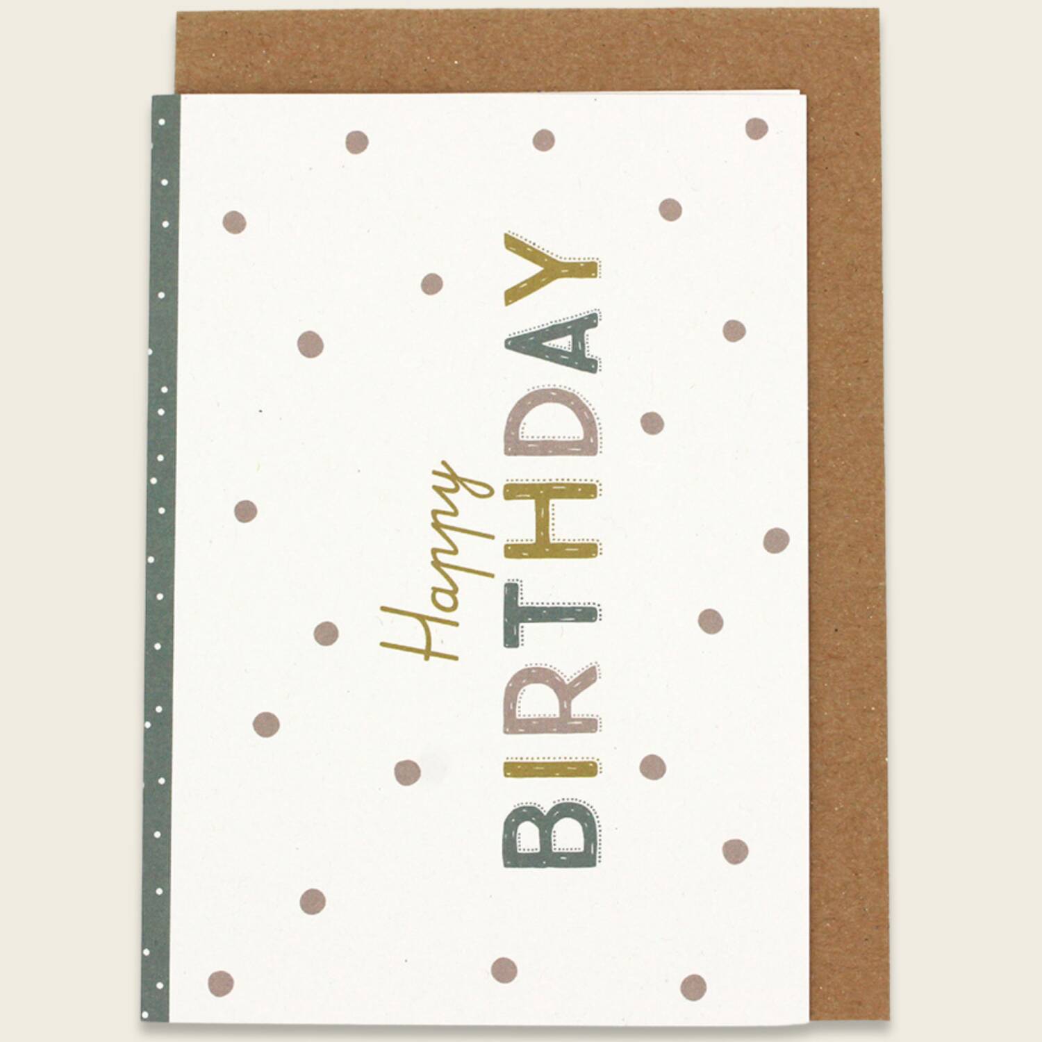 Ava & Yves Karte zum Geburtstag Happy Birthday Punkte Pastell