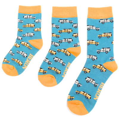 Miss Sparrow: Kinder Socken Bambus Jeep blau 2-3 Jahre