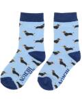 Miss Sparrow: Kinder Socken Bambus Dackel denim 4-6 Jahre