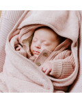 Strickjacke mit Teddyfutter und Kapuze in rosa von Babys only