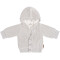 Babys Only: Baby Strickjacke Kapuze+Teddyfutter linen 68