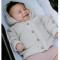 Strickjacke mit Teddyfutter und Kapuze in warm linen von Babys only