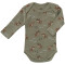 Fresk: Baby Body Langarm Deer oliv Bio Baumwolle 6-12 Monate - 74/80