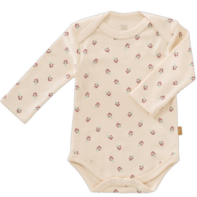 Fresk: Baby Body Langarm Berries creme Bio Baumwolle 6-12 Monate - 74/80
