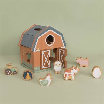 Little Dutch: Formen-Steckspiel Little Farm Holz