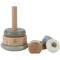 Little Dutch: Steckspiel Little Farm aus Holz mit Ringen für Kinder ab 12 Monate