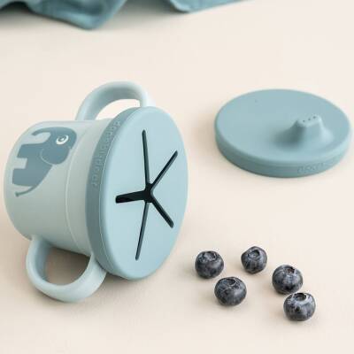 Done by Deer: Trinklernbecher-Snackbecher blau Foodie