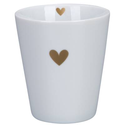 Krasilnikoff: Becher Happy Mug Herz gold