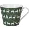 Krasilnikoff: Tasse Happy Cup Hirsche oliv grün