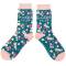 Miss Sparrow Bambus Socken Damen Beautiful Mum petrol